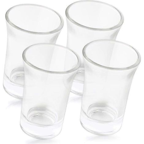 4er-Packung schwere, bruchsichere Schnapsgläser für Küche, Bar und Party
