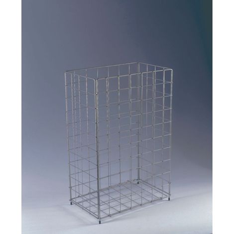 CWS Großraumpapierkorb 60l HxBxT 620x410x250mm, Edelstahl Geflecht (1/2)