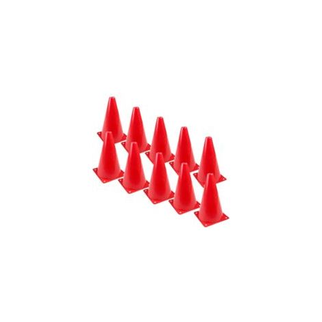 10 Pièces Cônes de Signalisation 18 cm, Plots d’Entraînement Football, Cônes de Marquage Sportifs, Plots de Circulation, Accessoires d’Entraînement Intérieur/Extérieur
