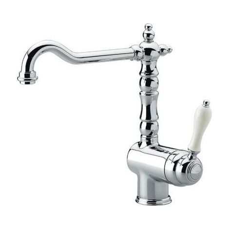 Mitigeur pour évier FARFALLE RETRO Vieux Bronze avec bec orientable - CRISTINA ONDYNA FR13392 (1/3)