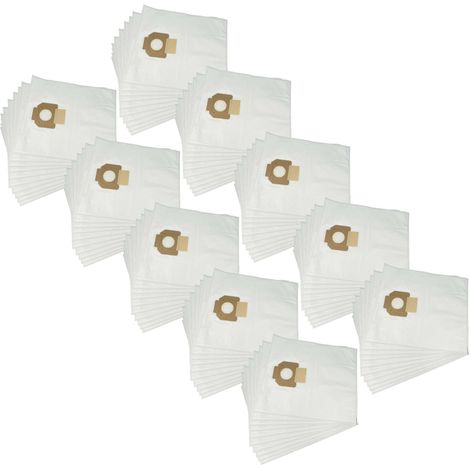 vhbw 100x bolsa compatible con Nilfisk-Alto Attix 360 2M, Attix 350, Attix 3, Attix 8 Gallon aspiradora - 49,2 cm x 37,5 cm blanco