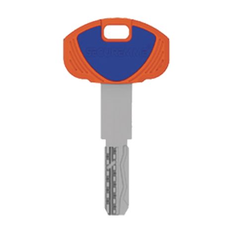 CHIAVE PUNZONATA EVO K64 1A SECUREMME - OTTONE NICHELATO- 5 pezzi