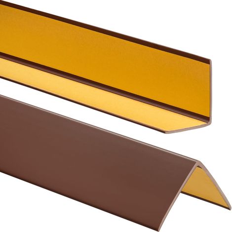 Cornière PVC Autoadhésive - 1 Pièce - 50x50mm Marron - Protection d'Angle Robuste - Intérieur et Extérieur - Longueur 130cm (1/5)