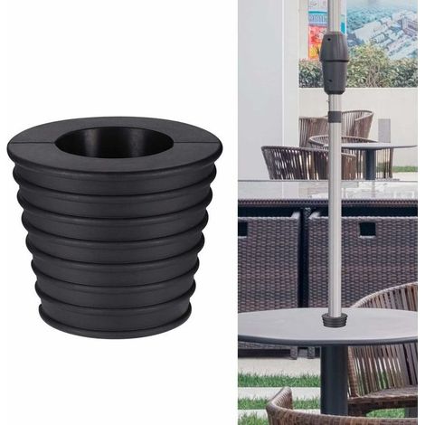 Cône de Parapluie Support de Base, pour Ouverture et Stabilité du Trou de Table Patio ou Support de Base pour Parasol, Pied de Parasol, 1.5" Parasol