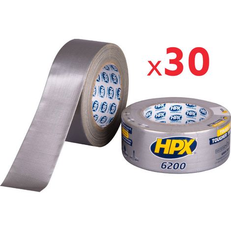 Carton de 30 rubans toile adhésif HPX CS5025 - argent - 48mm - 25m