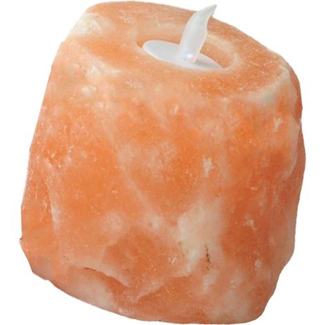 Bougie de sel cristallin, lumière orange naturelle, parfum relaxant, décoration de table (1/5)