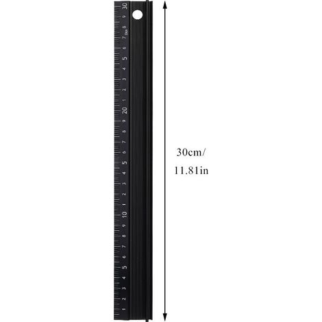 30 cm Metalllineal, technisches Zeichenset, Geometriewerkzeug, Heimwerkerwerkzeug, Architektenlineal für Studenten, Tischler, Künstler