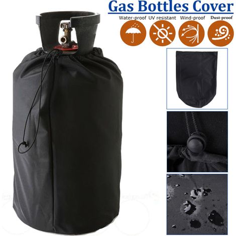 CCYKXA Propantankabdeckung 31 x 59 cm, 20 lb Gasflaschen-Schutzhülle, Winddichte wasserdichte Anti-UV-Gastankabdeckung für den Garten im Freien