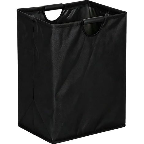 Panier de rangement pliable pour bouteilles vides, récipient de collecte de bouteilles de dépôt, grand panier étanche (noir) (1/5)