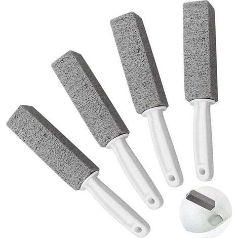 4 Pcs Brosse de Nettoyage Pierre Ponce, Pierre de Nettoyage en Pierre Ponce Avec Poignée Nettoyant Pour Dissolvant de Cuvette de Toilette Taches de Brosse et Dissolvant Danneau Pour Eau Dure (1/4)