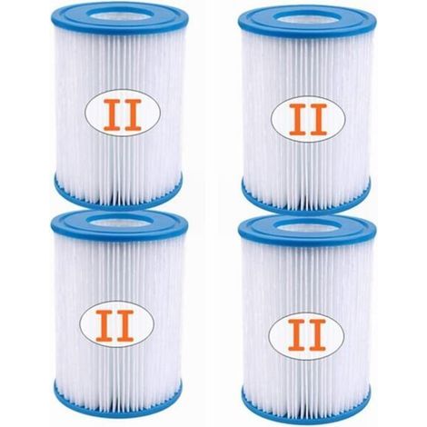 4er-Pack Poolfilterkartuschen Typ II – Für Typ-II-Filter – Für 58094