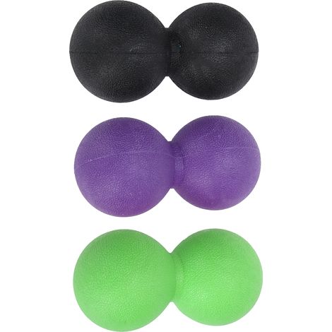 Ballon de yoga en silicone portable pour la relaxation musculaire et le massage des fascias (noir, violet, vert) (1/5)