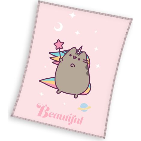 Plaid polaire 150x200 cm, motif licorne Pusheen