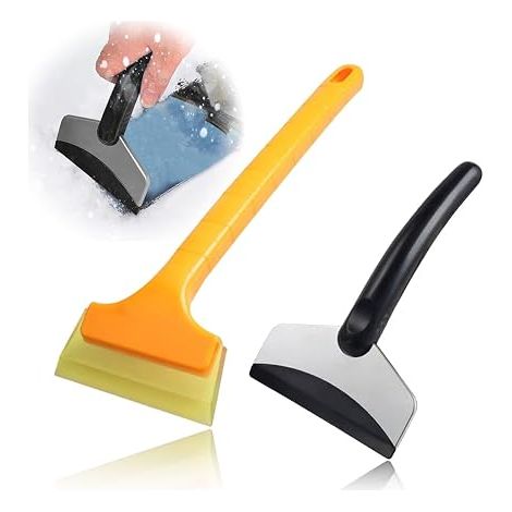 4PCS Grattoir à Glace pour Voiture, Gratte-Glace Voiture Pelle à Neige sans Trace Portable,Dégivrer Les Pare-Brise et Les Vitres Pelle à Neige, Multifonctionnel Raclette Givre Antigivre (1/5)