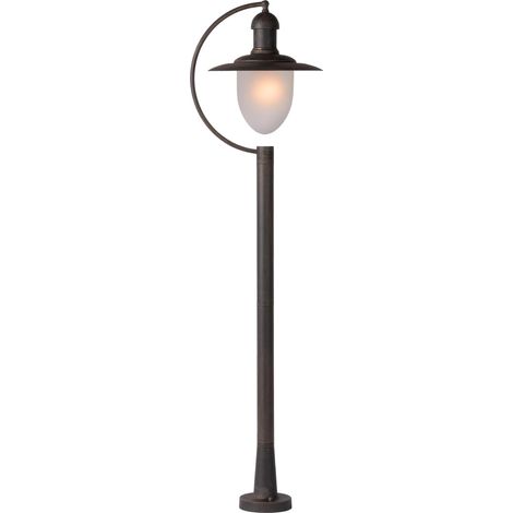 Lanterne/lampadaire exterieur - Ø 25 cm - 1xE27 - IP44 - Rouille (1/5)