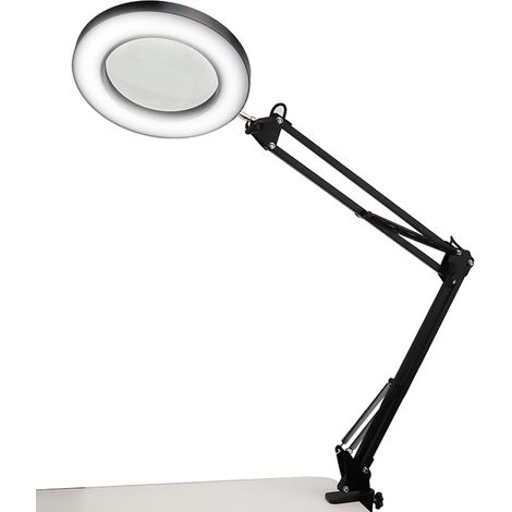 Lampoule LED clipable 5X loupe pliable pour tatouage, lampe grossissante de table noire, usage salon beauté domicile, éclairage orientable flexible (1/5)