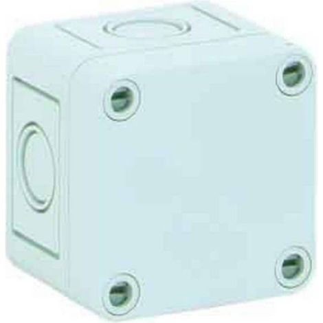 Boîtier De Raccordement - IP66 - 65 X 65 X 57 Mm - Gris Clair RAL 7035 - Avec Empreintes M16/20 - 1 Pièce (1/2)