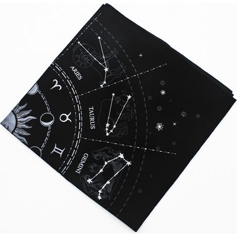 Tarot-Tischdecke, weiche, beflockte Tischdecke, Wahrsagekarten-Tischdecke (1/4)