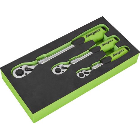 Sealey S01285 Siegen Extendable Ratchet Wrench Set 3pc (1/5)