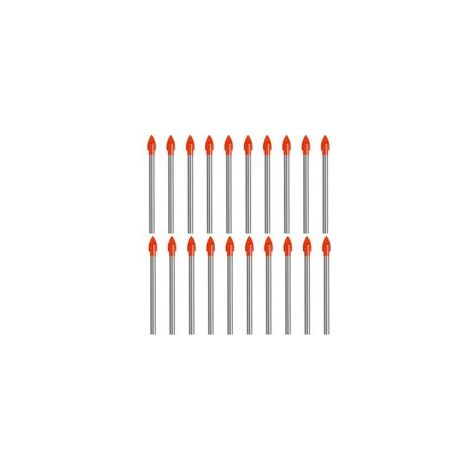 Foret Carrelage 6mm Foret à Percer Le Verre 20Pcs Foret Verre Revêtement en Titane, Meche Carrelage 6 mm Foret Carbure de Tungstene Carrelage pour Forage Carrelage, Verre, Ceramique et Bois (1/4)