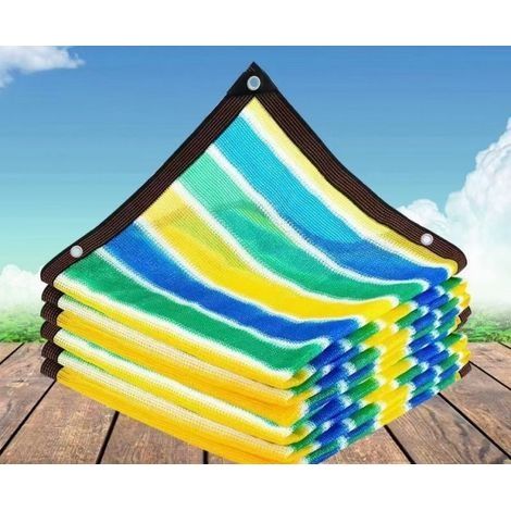 2x2m Voile D'ombrage pour Patio Voile Filet Ombrage Rectangulaire, Brise Vue Balcon 12-Pin Toile Ombrage de Protection Solaire pour Terrass et Balcon (1/5)