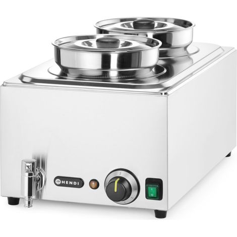Scaldavivande elettrico a bagnomaria con contenitori 2 x 4 l 1000 W