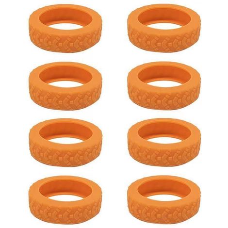 Lot de 8 couvre-roues en silicone pour valises, silencieux, antidérapants et résistants aux chutes, adaptés aux valises, valises compatibles et chaises de bureau, etc., pour roues d'un diamètre de 50 (1/5)