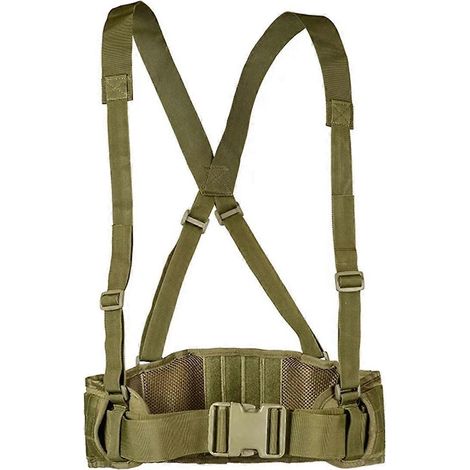 Équipement de sport de plein air : gilet de combat, accessoire, sac porte-revues, vert armée. (1/5)