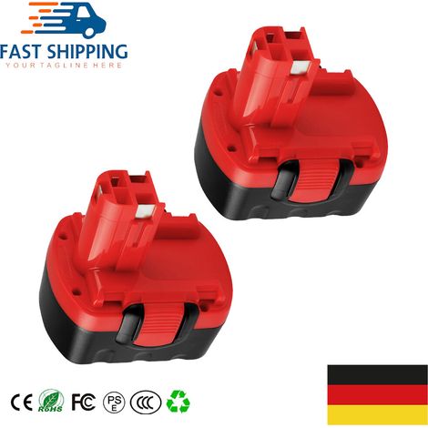 2 x Replacement Battery for Bosch Battery 14.4 V 4800 mAh Ni-MH BAT140 BAT038 BAT038 BAT040 BAT041 BAT159 2607335275 2607335533 2607335534 etc. (1/5)
