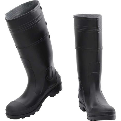 vidaXL Botas de agua negro número 41 PVC (1/2)