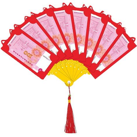 Enveloppe rouge pliante créative en forme d'éventail, année du lapin, Festival du printemps 2023, nouveau (1/5)