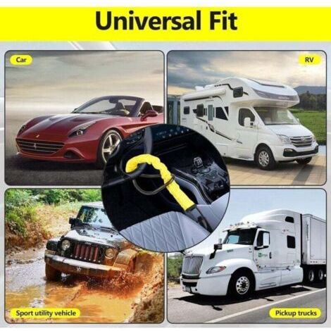 QORVA-Antivol Voiture Volant - Canne Antivol Voiture Volant,Verrou de Volant de Voiture,Anti Vol Auto Sécurité,Verrouillage Universel Antivol du Volant en Acier Inoxydable Avec 3 Clés pour Auto Van Tr