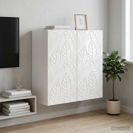 vidaXL Armoire Murale Blanc brillant 59 x 31 x 60 cm Bois d'ingénierie