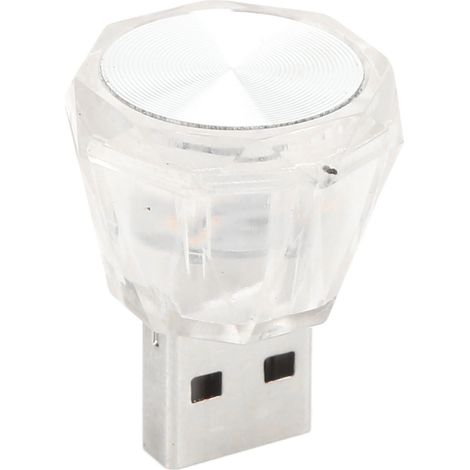 Kit de 10 mini lampes LED USB 5V pour éclairage intérieur de voiture, maison ou bureau (lumière rose). (1/5)