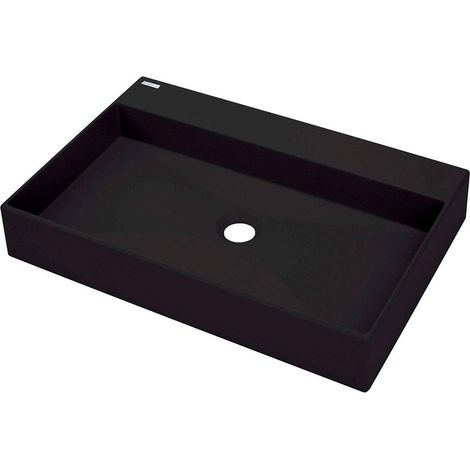 Deante Correo fregadero de granito negro mate 60x40 cm (1/3)