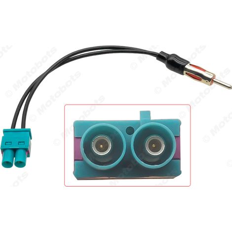 Car antenna adapter for BMW/Ford/Volkswagen 2FAKRA-DIN radio antenna connection cable (1/4)