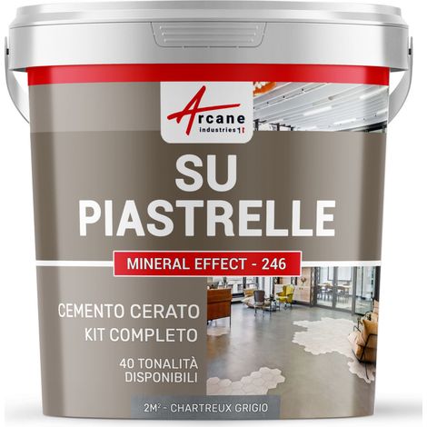 Microcemento su piastrelle - 2 m² (in 2 strati) Certosino - Grigio - ARCANE INDUSTRIES