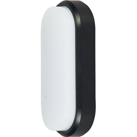 Aplique 12w 6400k Yucatan Oval Ip65 Negro 19,8x9,8x5,5cm 1140lm