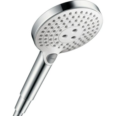 hansgrohe Handbrause Raindance Select S 120 Brausekopf d= 125mm, 3jet, weiß chrom (1/3)