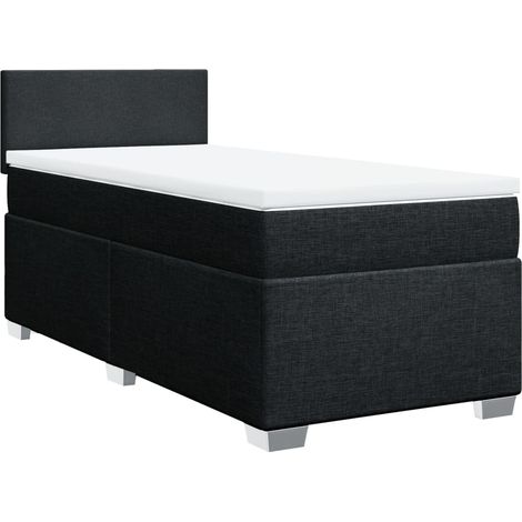 Maison Exclusive - Giroletto a Molle con Materasso Nero 80x200 cm inTessuto (1/5)