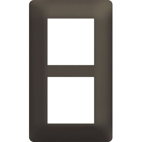 Plaque 2 postes essensya E57 Terra - HAGER WE576