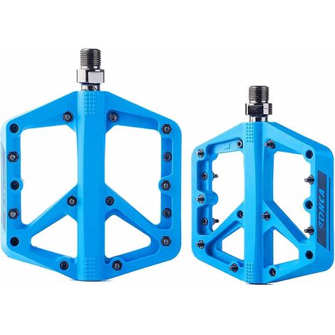 pdales Vtt Vlo Pedales Plates Anti-glissant 9/16" En Nylon Roulement Scell Pour Bmx Vlo Route Fixie (1/4)