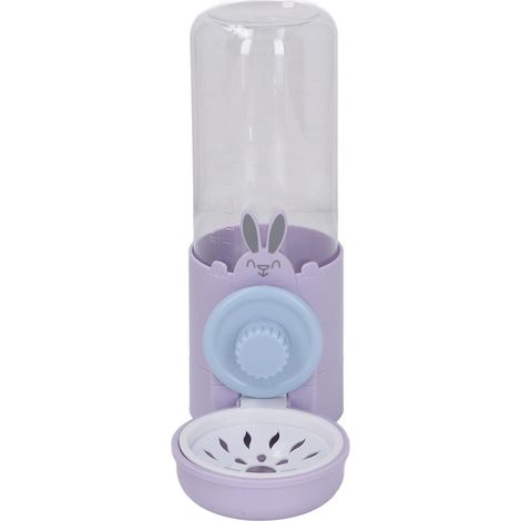 Automatischer Haustier-Wasserspender, multifunktional, 500 ml Fassungsvermögen, hängender Käfig-Wasserspender für Hunde, Katzen und andere Haustiere, lila. (1/5)