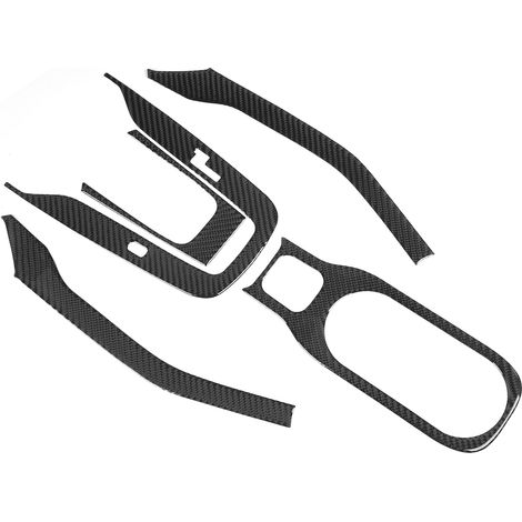 Cache de panneau de levier de vitesse, porte-gobelet de console, autocollant en fibre de carbone compatible avec Corolla 2014-2018 (1/5)