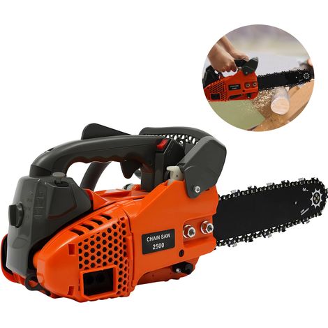 Tronçonneuse thermique sans fil (poignée supérieure), 900W, cylindrée de 25,4 cm³, moteur 2 temps — Idéale pour l'élagage et la coupe de bois. (1/5)