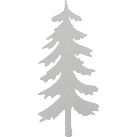 Kaemingk – Sticker de fenêtre de Noël sapin blanc au dessin épais, 23 x 48 cm (1/2)