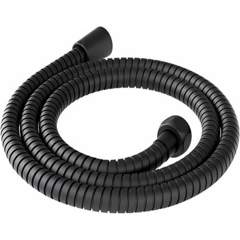 Tuyau de douche 200 cm universel en acier inoxydable anti-torsion anti-corrosion tuyau douche 2 m flexible douche flexible de douche flexible pour douche câble douche universel noir -- (1/5)