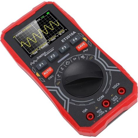 Portable Multimeter Oscilloscope, 1 MHz Bandwidth 2.5 Msps, 2 in 1, Auto Standby, Color Display with Data Storage, Multifunctional Portable Test Tool (1/5)
