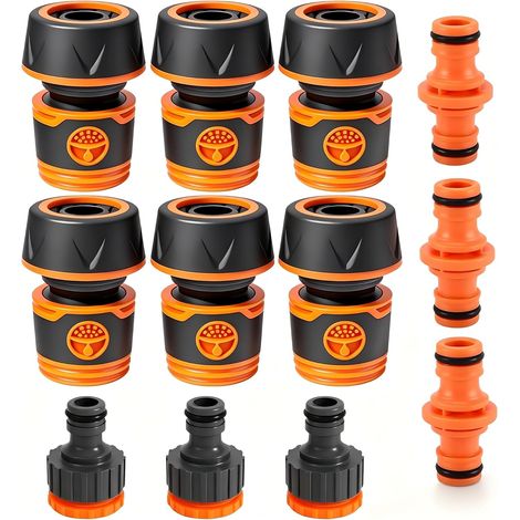 Raccord de tuyau 3/4" avec raccord, raccord d'arrosage et pour un arrosage efficace du jardin, voiture maison - (1/5)