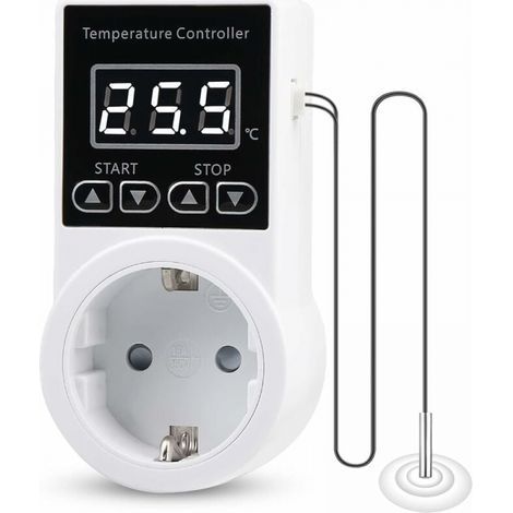 Thermostat Prises de RéGulateur de TempéRature NuméRique,Thermostat de Chauffage avec Sonde Ntc (1/5)
